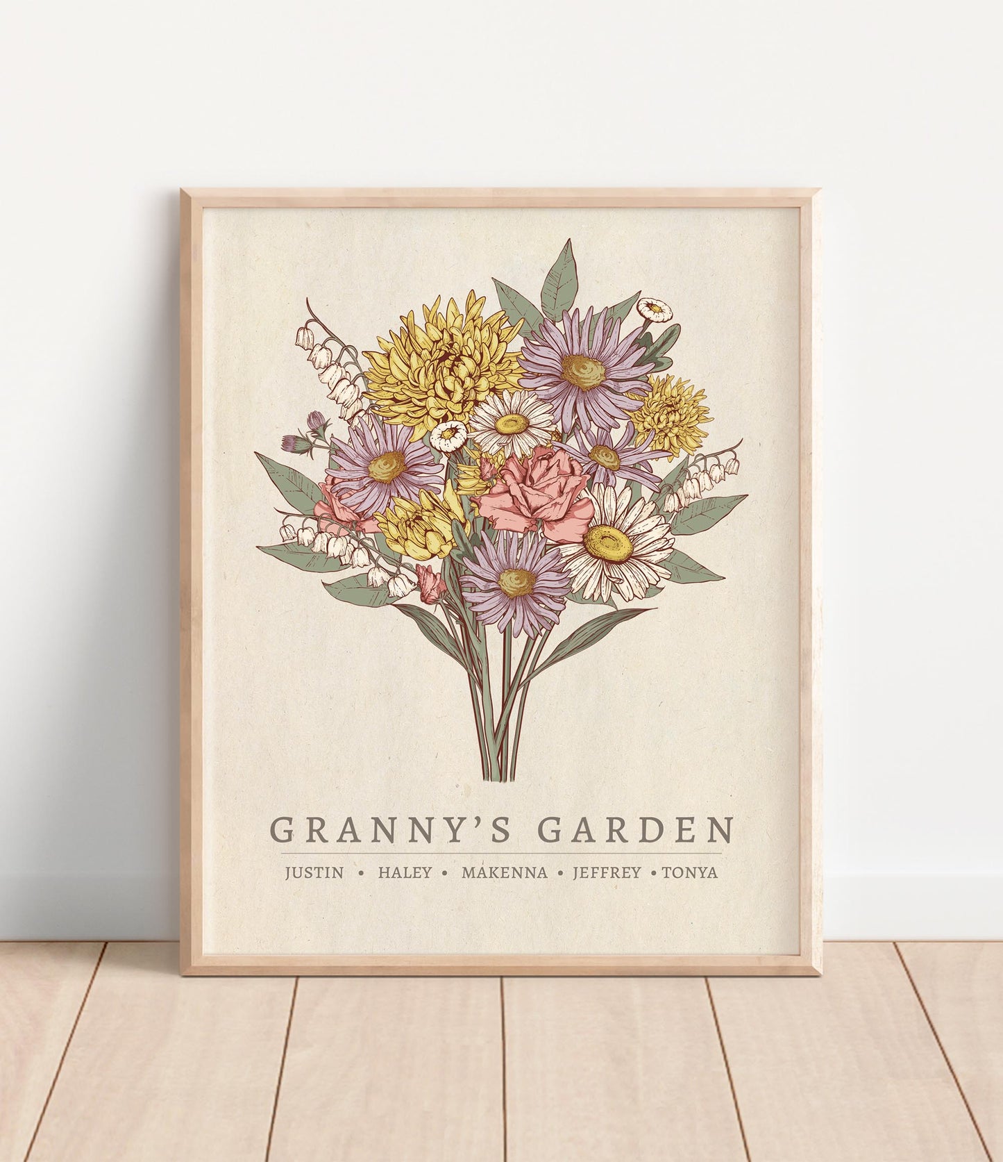"Grandma's Garden" Birth Flower Bouquet