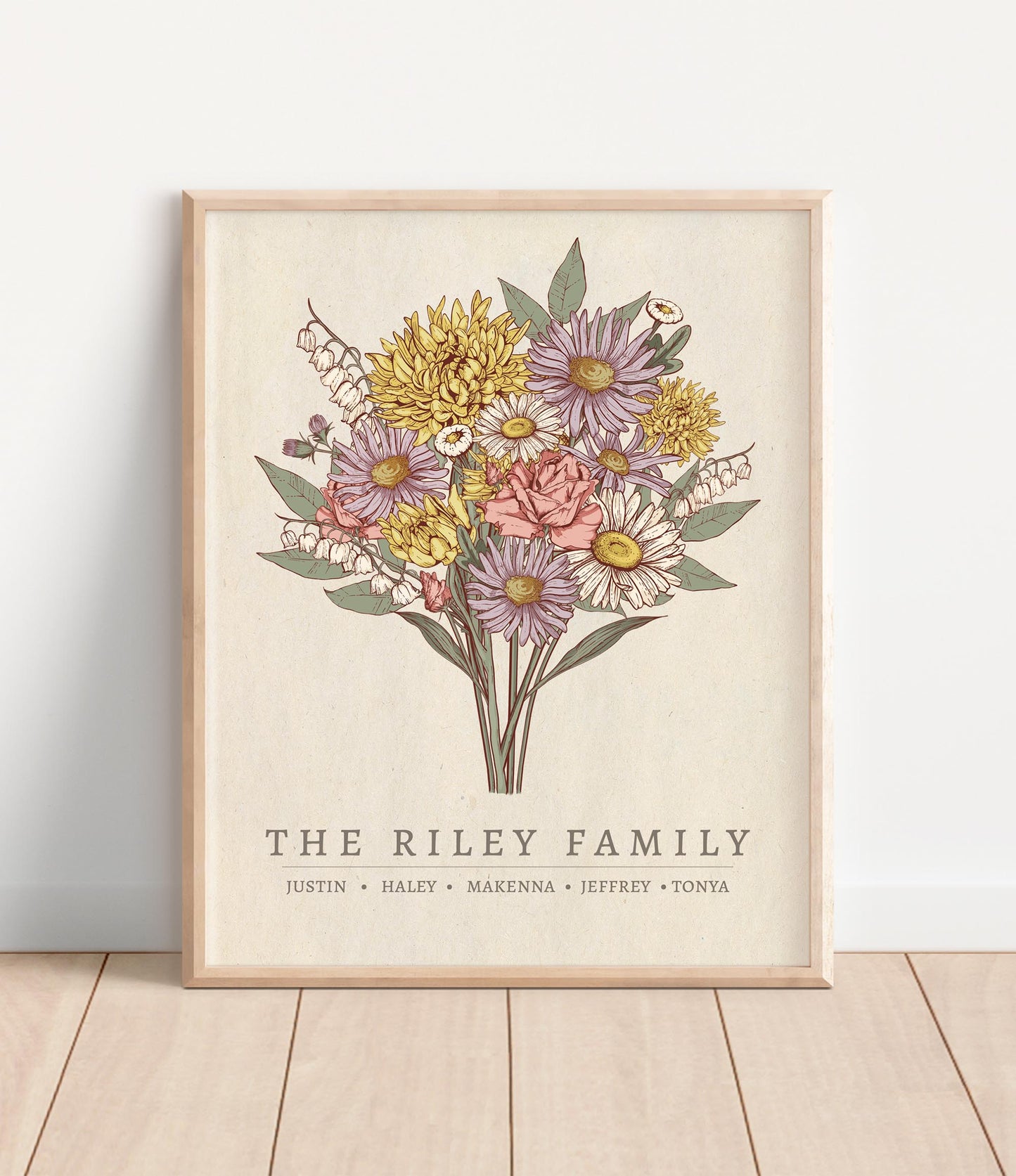 Family Birth Flower Bouquet