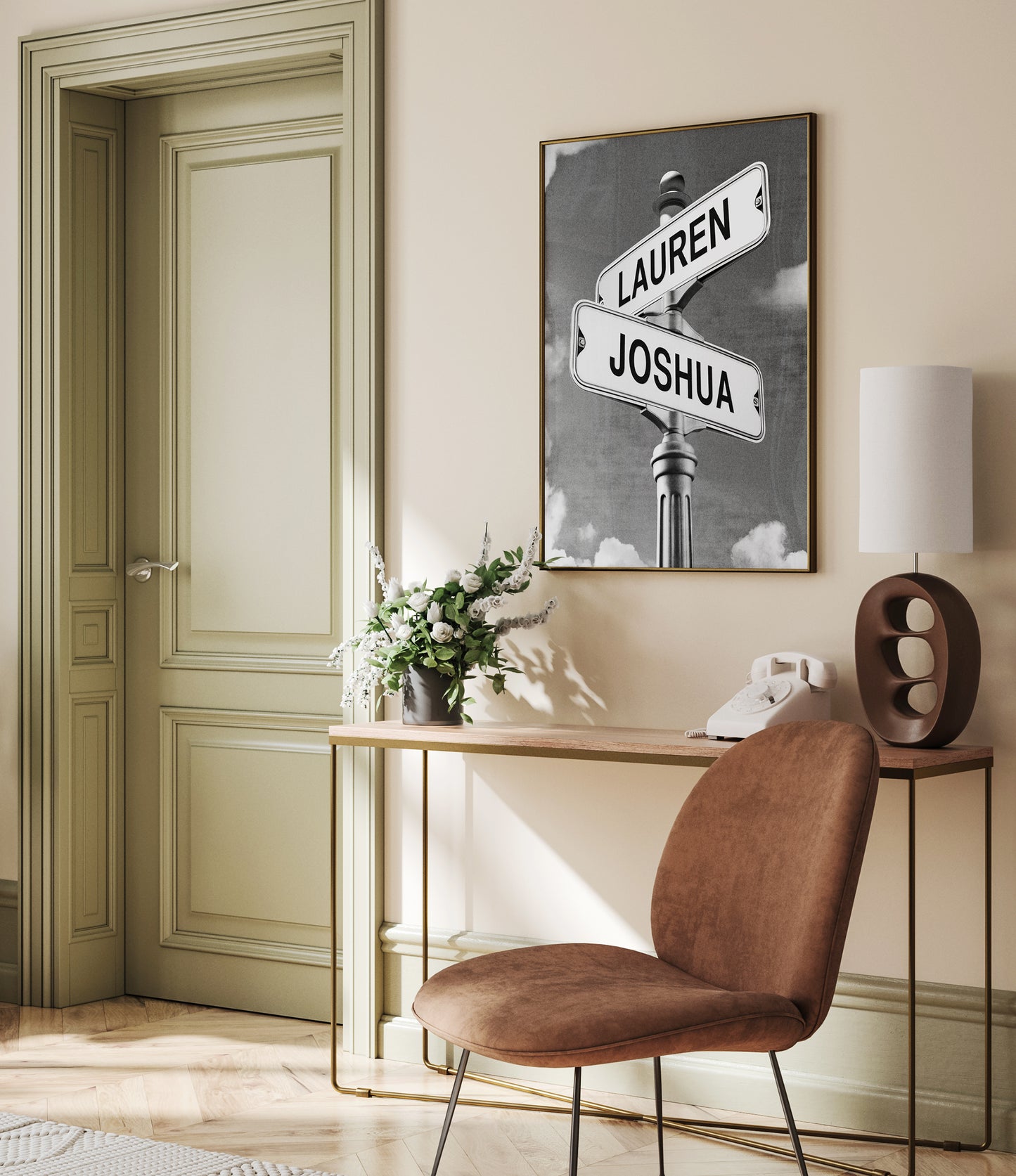 Intersection of Love, Black & White Print (without date)