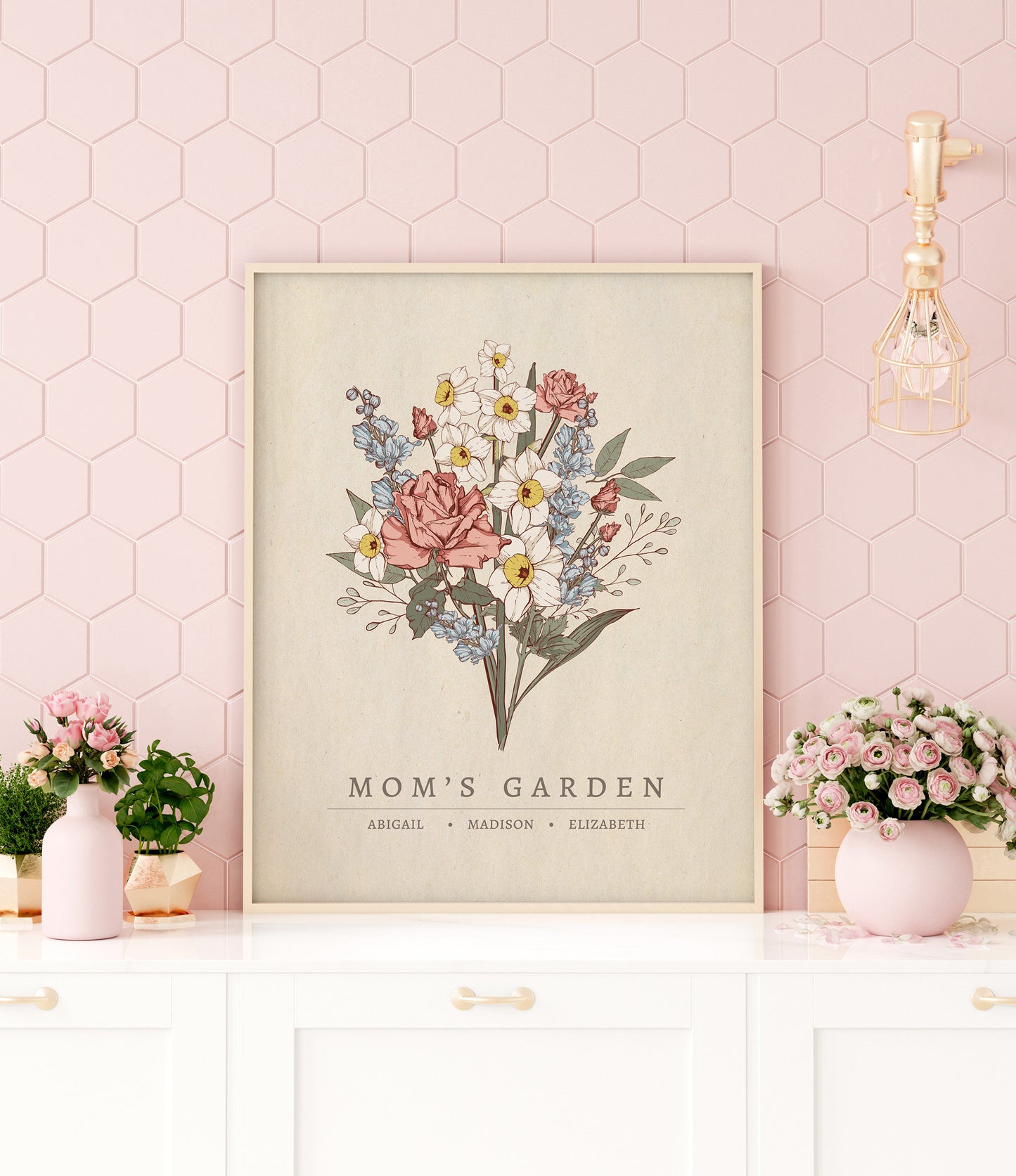 "Mom's Garden" Birth Flower Bouquet