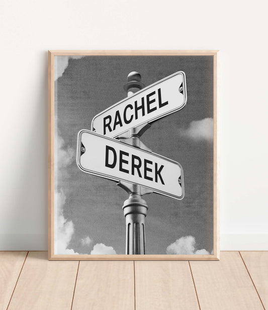 Intersection of Love, Black & White Print (without date)