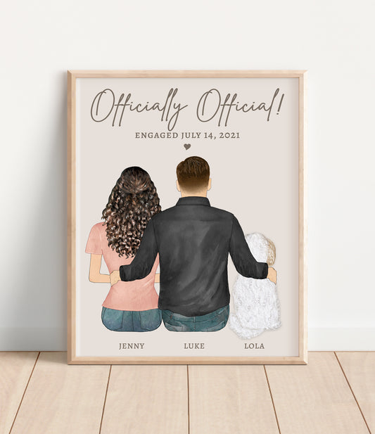 "Officially Official!" Engagement Portrait