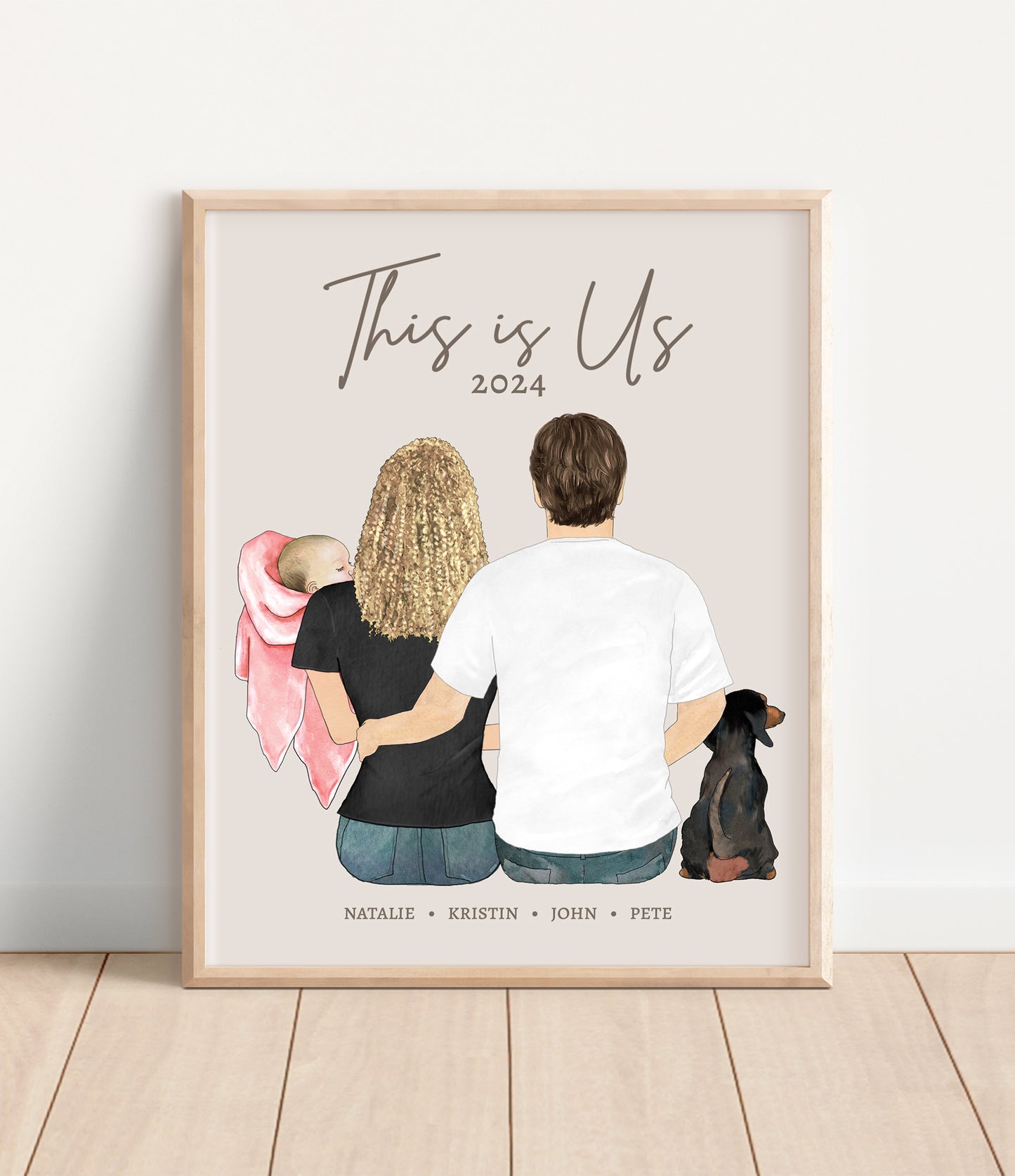 "This is Us" Family Portrait (with Pets)