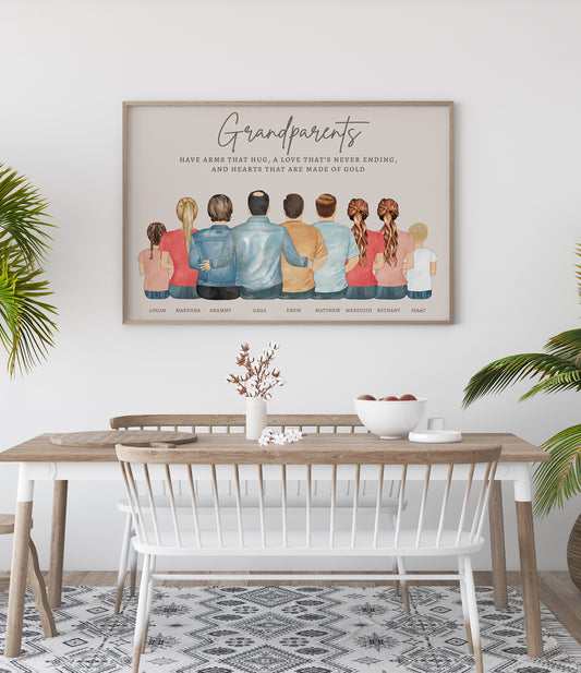 Grandparents with Grandkids Portrait