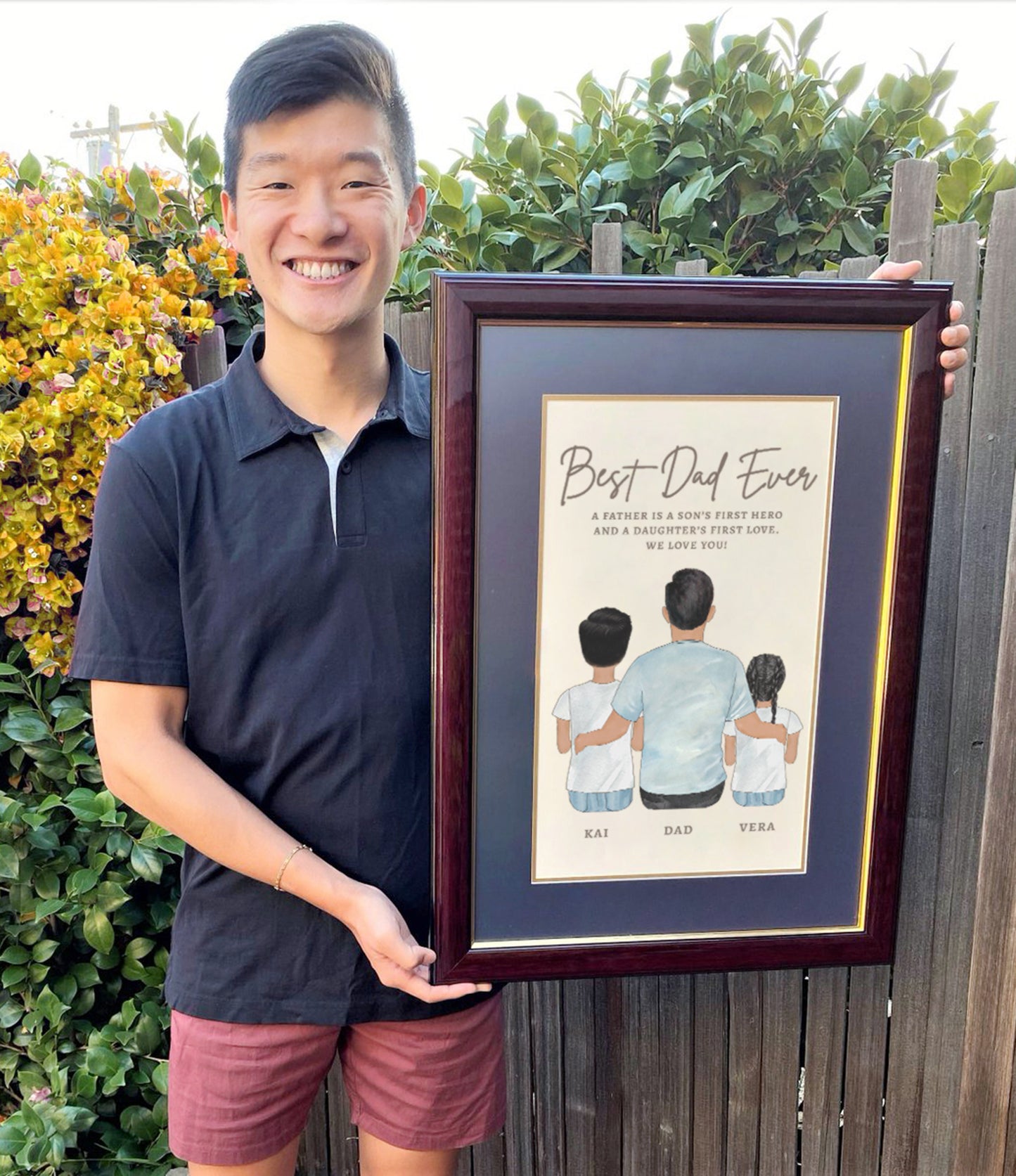 Portrait for Dad from the Kids