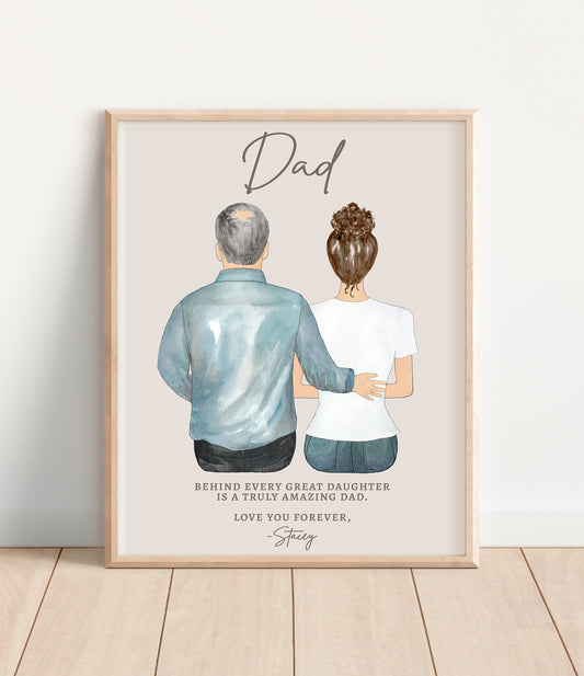 Portrait for Dad from the Kids