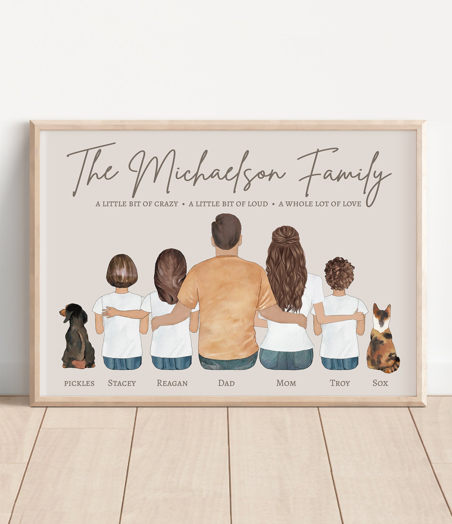 Personalized Family Portrait (with pets)