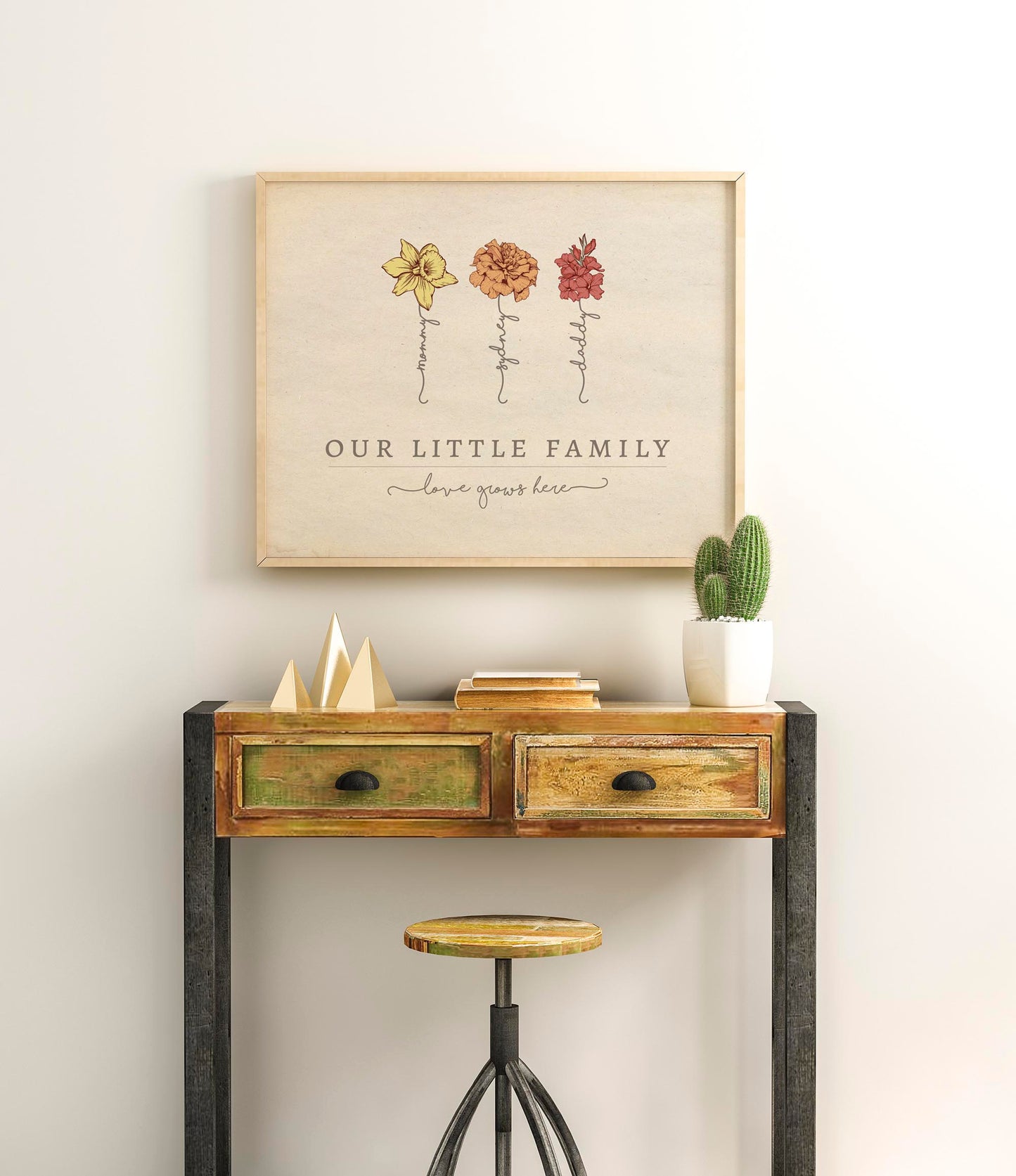 Family Birth Flower Illustration