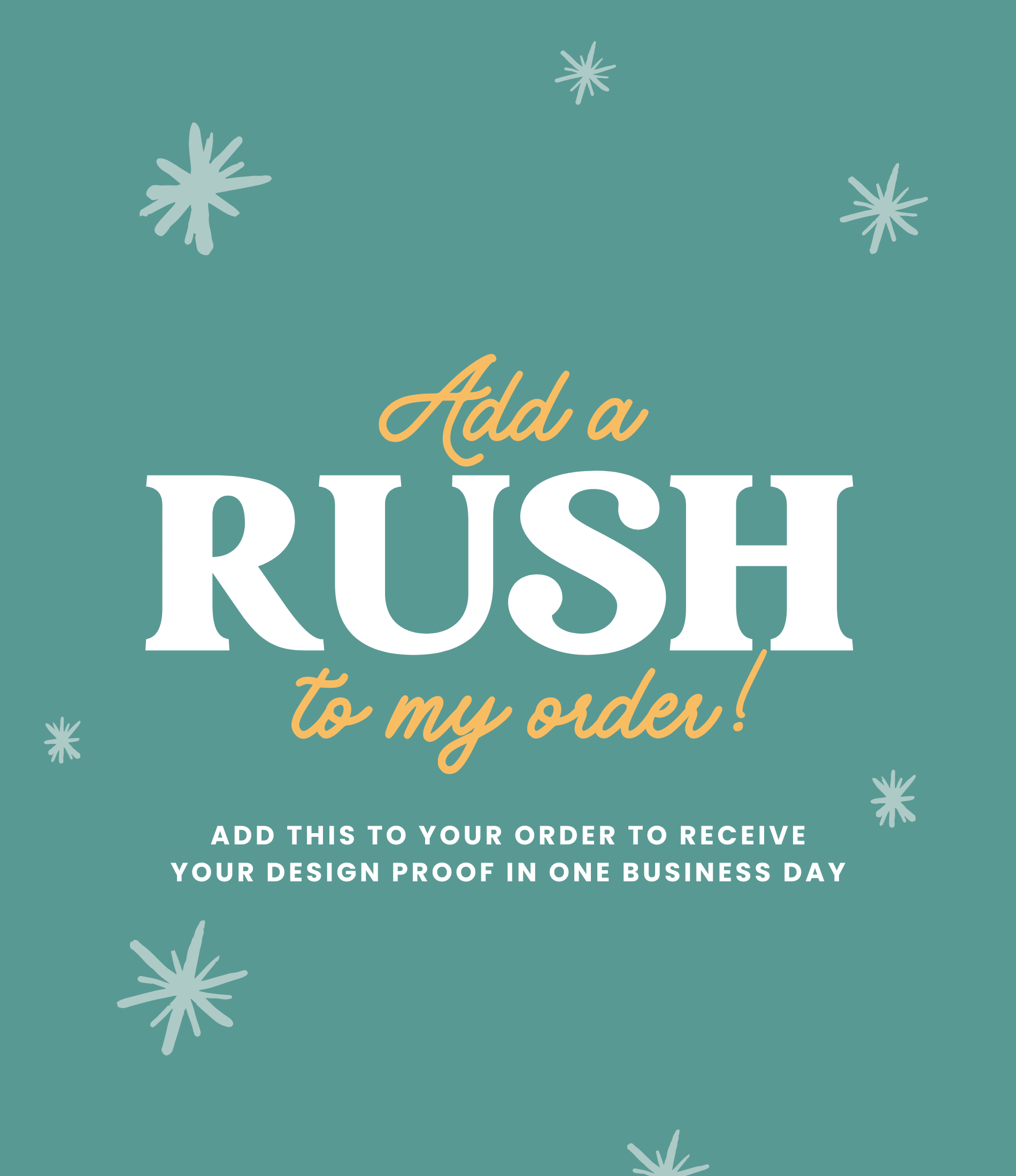 1 Day Rush Service outlet - Please Rush My Order