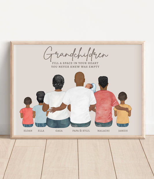 Grandparents with Grandkids Portrait